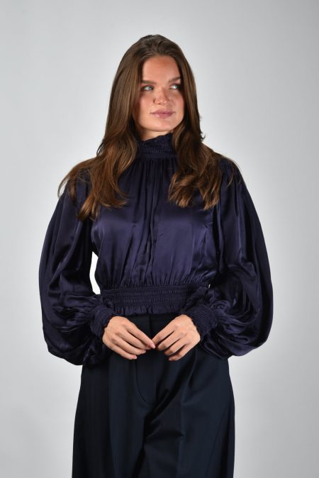 Zimmermann blouse Dream Shirred 5663TF253 navy