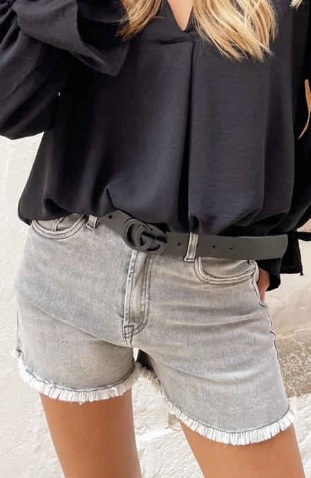 Denim Short Grey