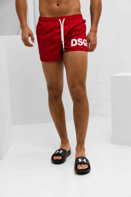 Dsquared2 All Over Print Zwembroek Heren Rood - Maat 50 - L - Kleur: Rood | Soccerfanshop