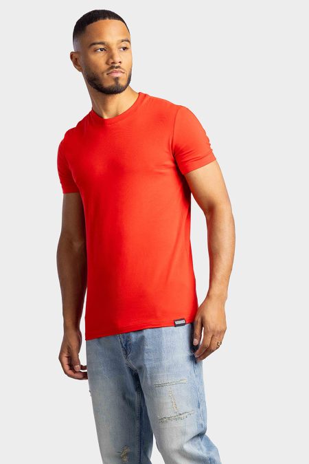 Dsquared2 Round Neck Back Logo Heren T-Shirt Rood - Maat S - Kleur: Rood | Soccerfanshop