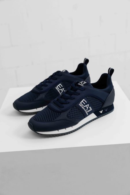 EA7 Emporio Armani 7X000334 Sneaker Heren Donkerblauw - Maat 44 - Kleur: Donkerblauw | Soccerfanshop