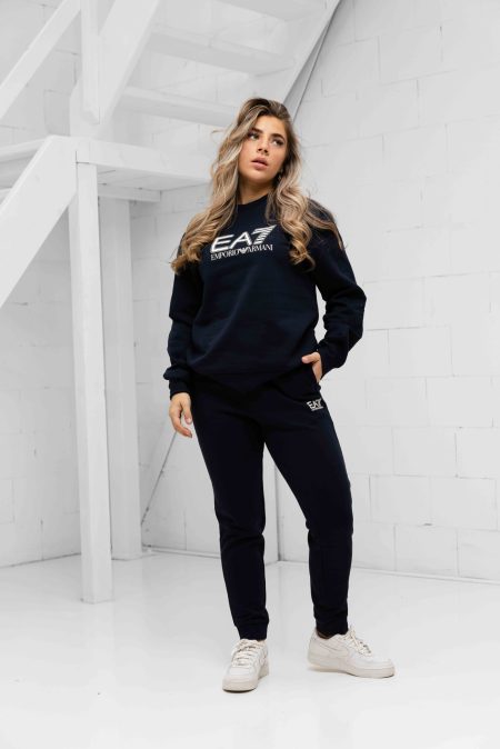 EA7 Emporio Armani 6DPV64 Trainingspak Dames Donkerblauw - Maat XS - Kleur: DonkerblauwWit | Soccerfanshop