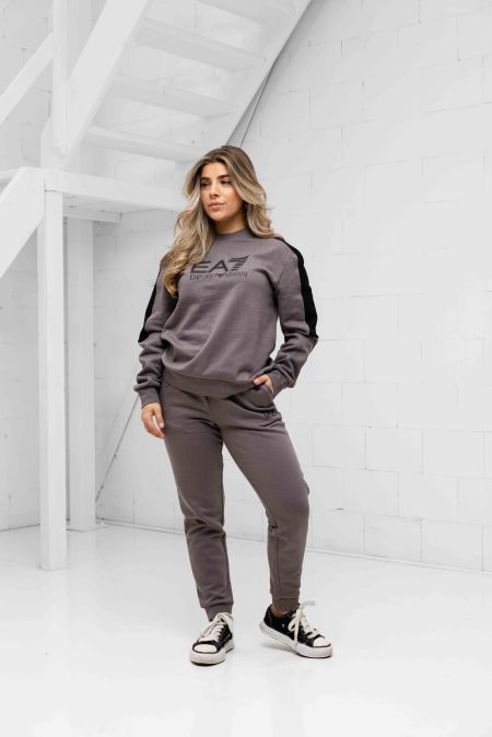 EA7 Emporio Armani 6DPV64 Trainingspak Dames Grijs - Maat XS - Kleur: ZwartGrijs | Soccerfanshop