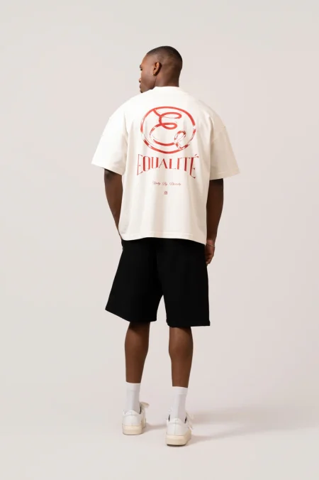 Equalité Chloé Boxy T-Shirt Heren Gebroken Wit/Rood - Maat XL - Kleur: Gebroken WitRood | Soccerfanshop
