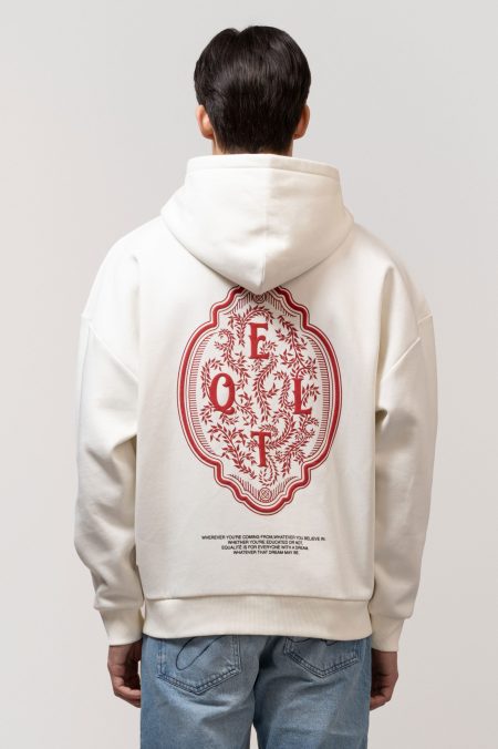 Equalité Painting Oversized Full Zip Hoodie Heren Gebroken Wit - Maat L - Kleur: Wit | Soccerfanshop