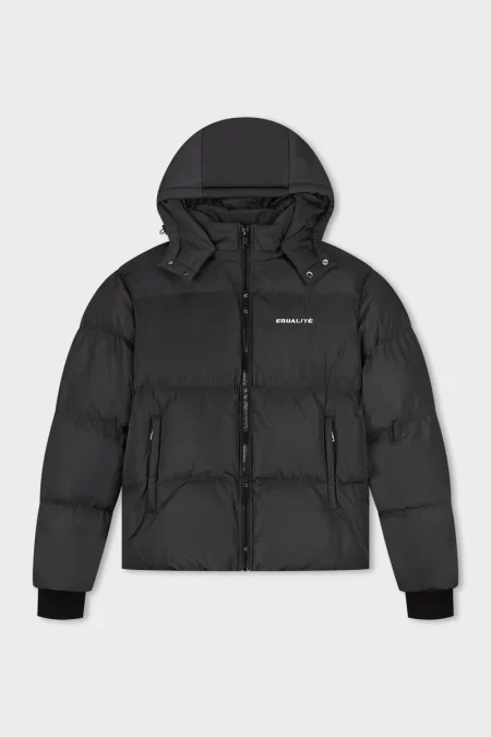 Equalité Essential Puffer Winterjas Heren Zwart - Maat XL - Kleur: Zwart | Soccerfanshop