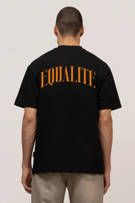 Equalité Oliver Oversized T-Shirt Heren Zwart/Oranje - Maat XXL - Kleur: ZwartOranje | Soccerfanshop