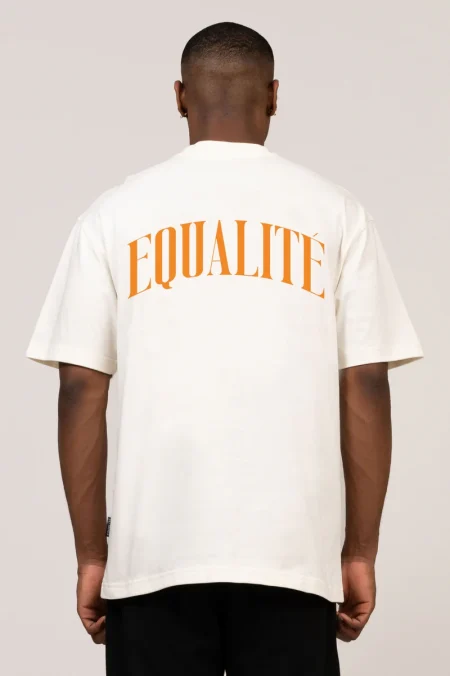 Equalité Oliver Oversized T-Shirt Heren Gebroken Wit/Oranje - Maat XL - Kleur: Gebroken WitOranje | Soccerfanshop