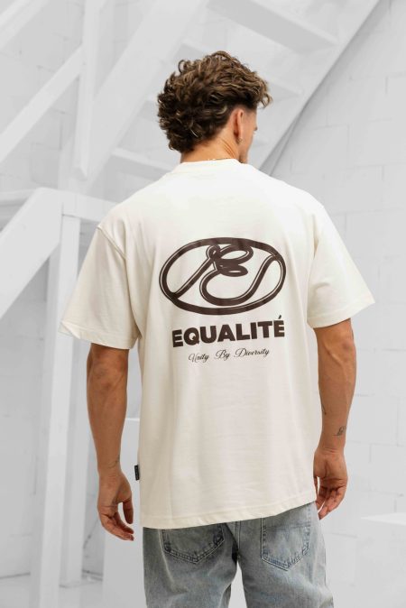 Equalité Arid T-Shirt Heren Gebroken Wit/Bruin - Maat L - Kleur: Gebroken WitBruin | Soccerfanshop