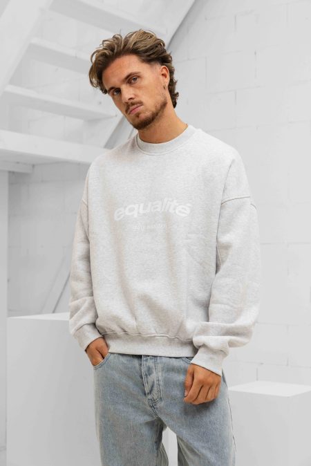 Equalité Celeste Oversized Sweater Heren Grijs - Maat M - Kleur: Grijs | Soccerfanshop