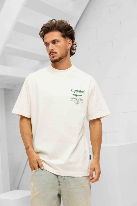 Equalité Altitude Club Oversized T-Shirt Heren Gebroken Wit - Maat XXL - Kleur: Gebroken Wit | Soccerfanshop