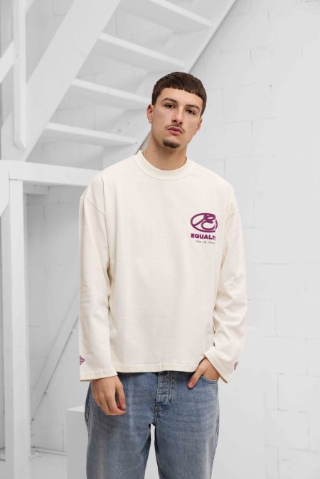 Equalité Arid Longsleeve T-Shirt Heren Gebroken Wit/Paars - Maat XL - Kleur: Gebroken WitPaars | Soccerfanshop
