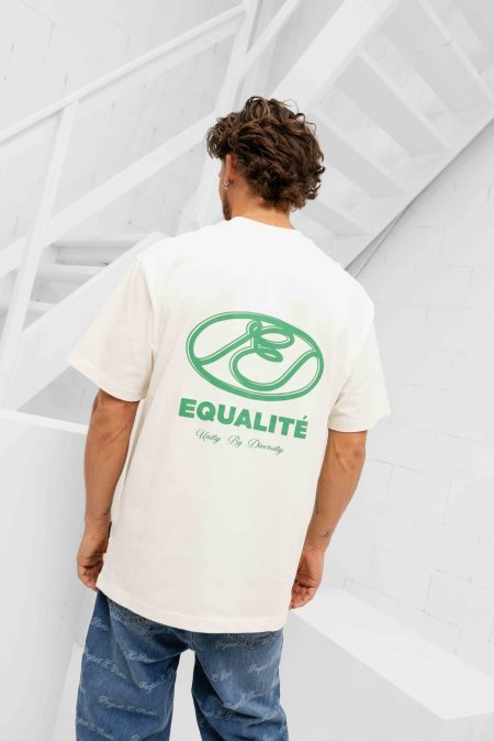 Equalité Arid Oversized T-Shirt Heren Gebroken Wit/Groen - Maat XL - Kleur: Gebroken WitGroen | Soccerfanshop