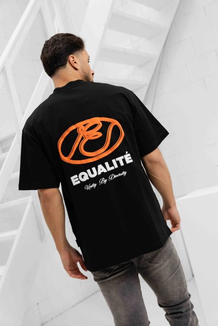 Equalité Arid Oversized T-Shirt Heren Zwart/Oranje - Maat XL - Kleur: ZwartOranje | Soccerfanshop