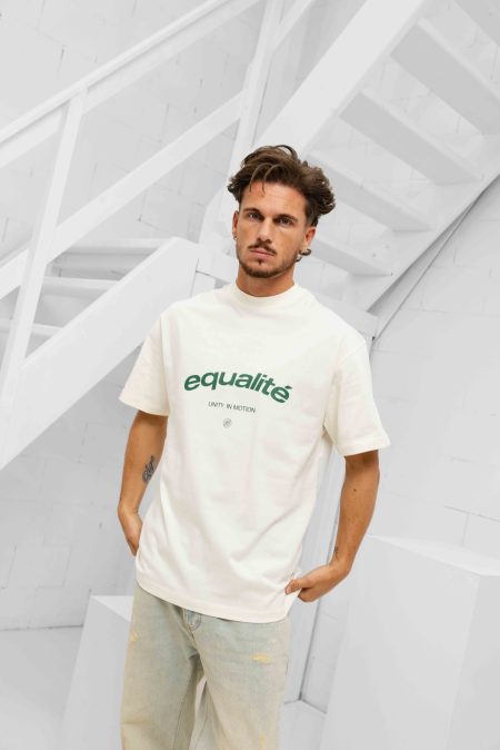 Equalité Celeste Oversized T-Shirt Heren Gebroken Wit/Groen - Maat L - Kleur: Gebroken WitGroen | Soccerfanshop
