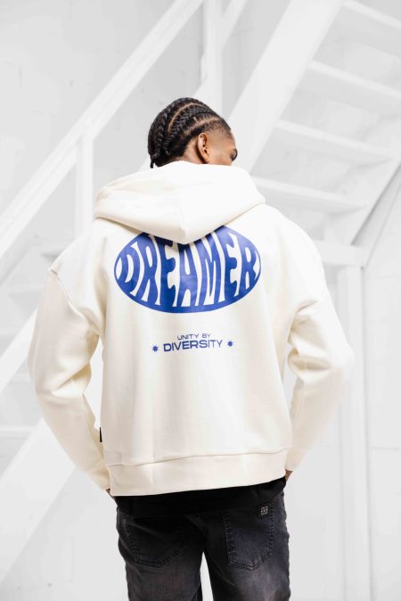 Equalité Dreamer Oversized Full Zip Hoodie Heren Gebroken Wit - Maat XL - Kleur: Wit | Soccerfanshop