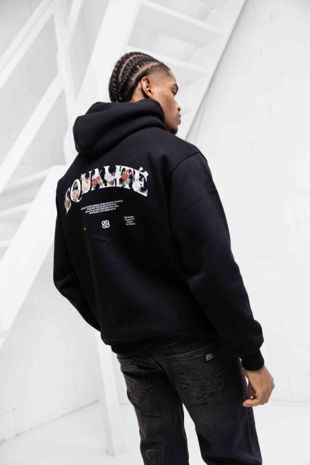 Equalité Flower Oversized Hoodie Heren Zwart - Maat L - Kleur: Zwart | Soccerfanshop