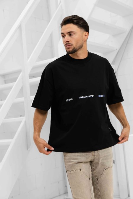 Equalité Nox Boxy Oversized T-Shirt Heren Zwart - Maat XL - Kleur: Zwart | Soccerfanshop
