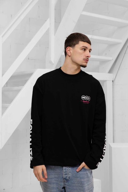 Equalité Universe Longsleeve T-Shirt Heren Zwart/Roze - Maat L - Kleur: ZwartRoze | Soccerfanshop