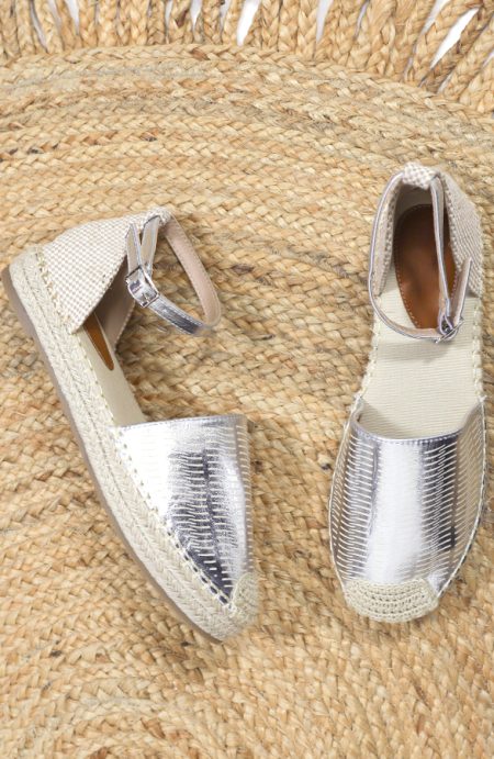 Espadrilles Suède Metallic Zilver