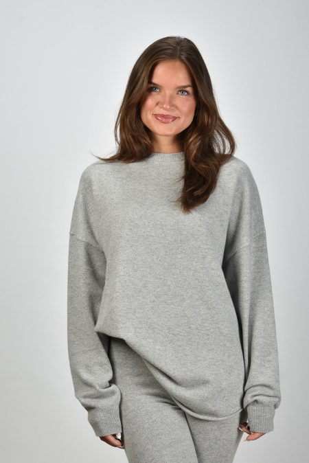Extreme Cashmere trui Crew Hop 53 grey