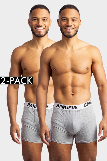 Banlieue 2-Pack Boxers Heather Heren Grijs - Maat XL - Kleur: Grijs | Soccerfanshop