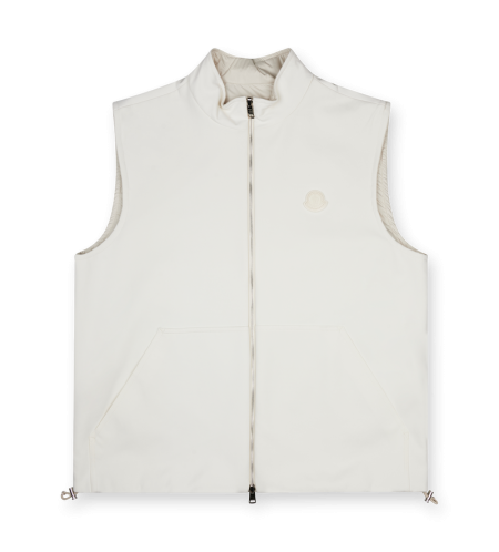 Moncler Zip Up Cardigan In Off-white - L