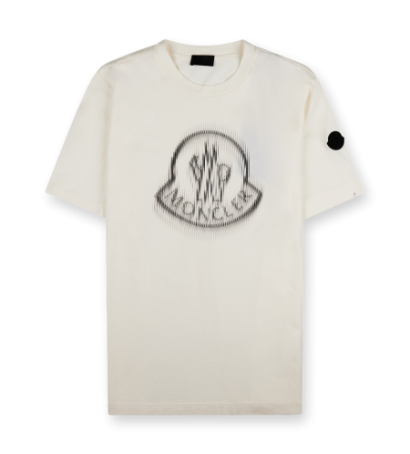 Logo Print Cotton T-shirt Off White - L