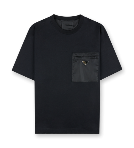 Re-nylon And Jersey T-shirt Black - XL