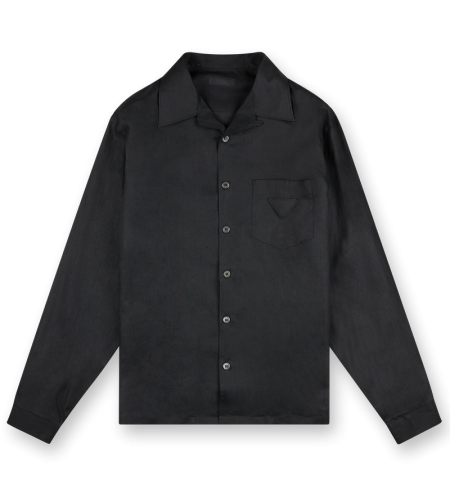 Linen Shirt Black - L