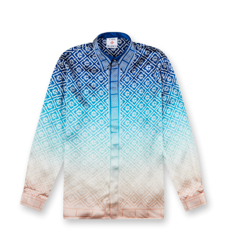 Jacquard Gradient Silk Shirt Multicolor - M