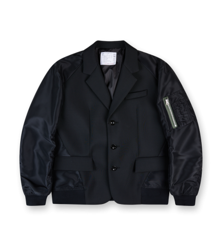 Suiting Bonding Mix Jacket Black - 1