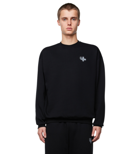 Outline Logo Crewneck Black - S