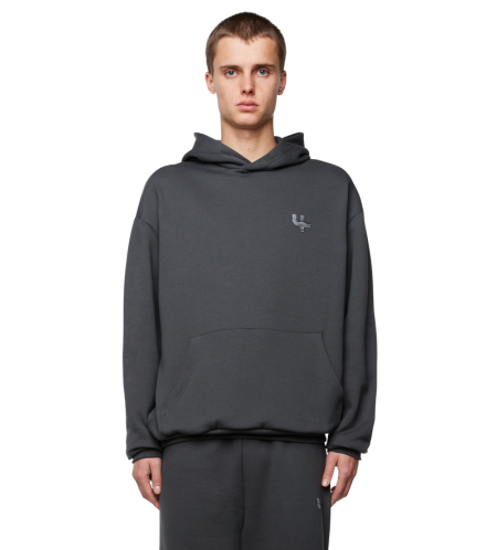 Outline Logo Hoodie Black Sand - S