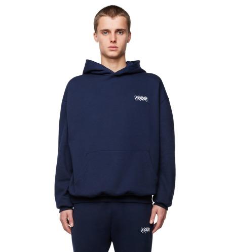 Circles Logo Hoodie Marine Blue - L