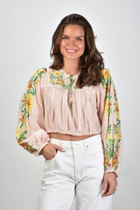 Farm Rio blouse 333057 botanical beauty pink