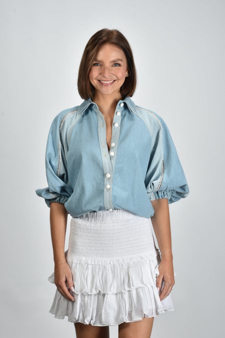 Farm Rio blouse 351608 denim