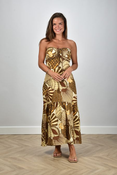 Farm Rio jurk 335818 shell mix camel