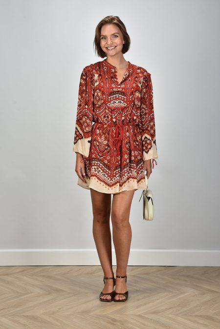 Farm Rio jurk 340019 ainika pineapple ikat cream