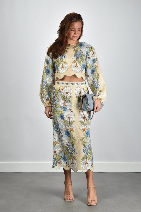 Farm Rio rok 350503 garden scarf blue