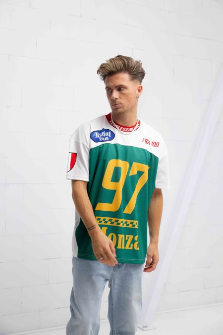 Fearless Blood Racing T-Shirt Heren Groen/Wit - Maat M - Kleur: WitGeelGroen | Soccerfanshop