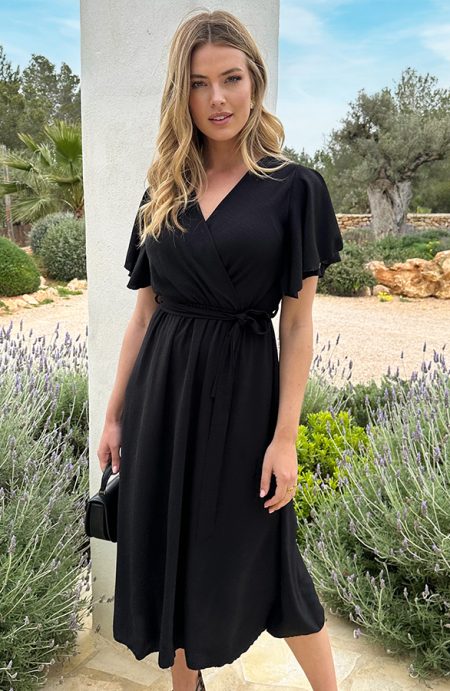 Florence Midi Jurk Zwart 2.0