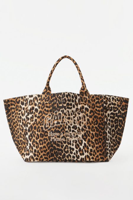 Ganni shopper XXL A7161 leopard