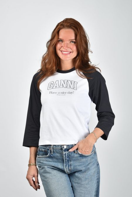 Ganni t-shirt A1050058 bright white
