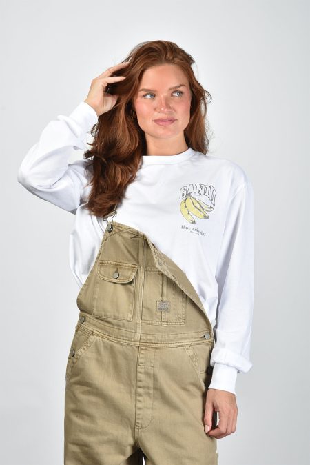 Ganni t-shirt A1050059 bright white