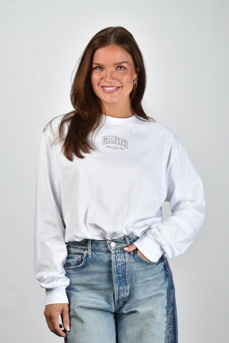 Ganni t-shirt A1050068 bright white