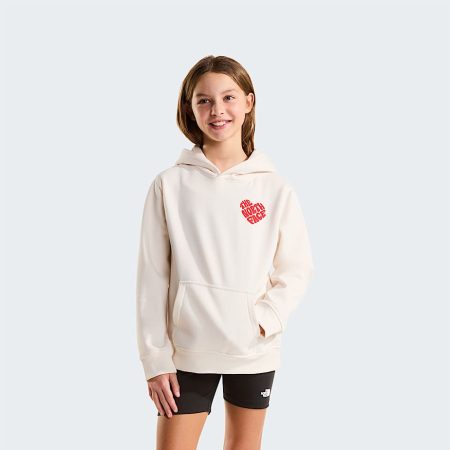 The North Face Brand Proud Relaxed Hoodie Voor Meisjes White Dune female