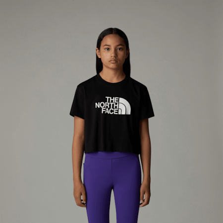 The North Face Cropped Easy T-shirt Voor Meisjes Tnf Black female