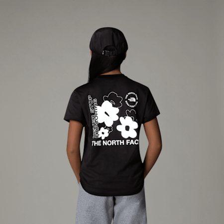 The North Face Relaxed Flower Graphic-t-shirt Voor Meisjes Tnf Black female