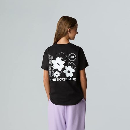 The North Face Relaxed Flower Graphic-t-shirt Voor Meisjes Tnf Black female